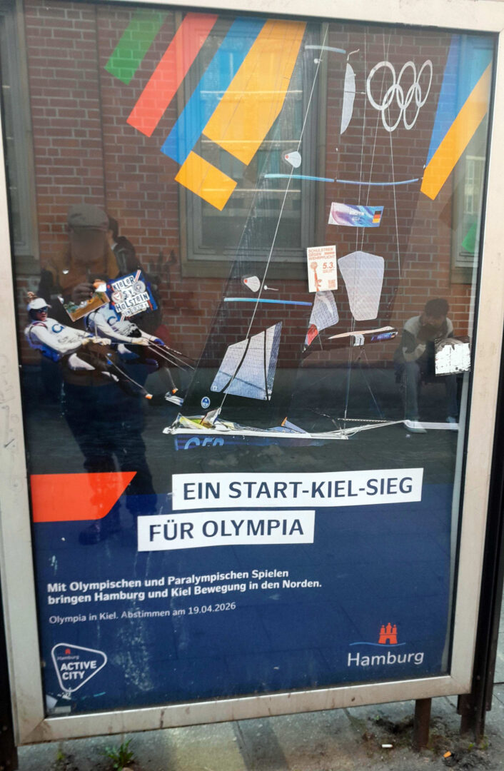 Wahlkplakat von Hamburg in Kiel